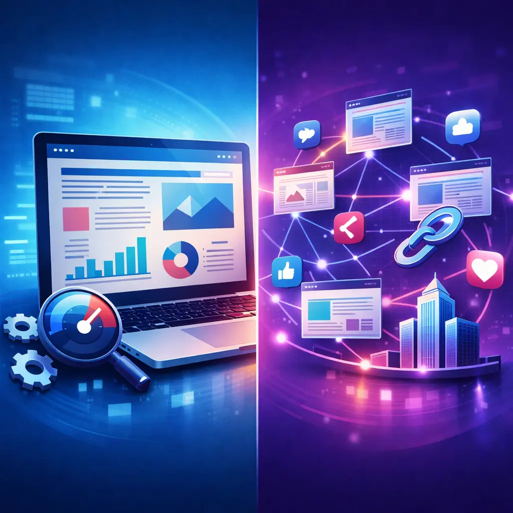 on page seo vs off page seo